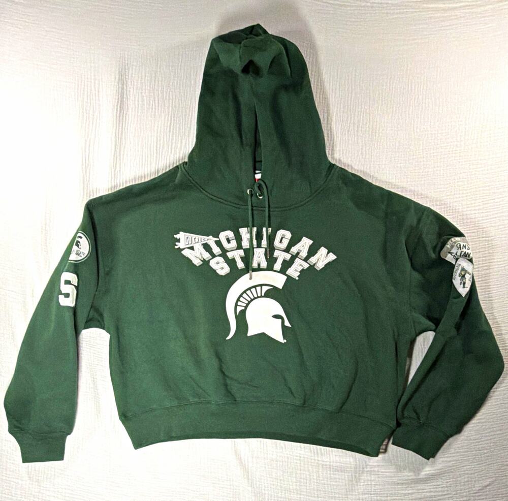 WEAR Erin Andrews Michigan State Spartans Pullover Hoodie Sweatshirt women’s XL